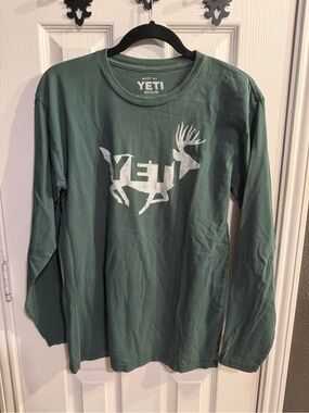 Yeti Forest Green Long Sleeve Logo Shirt